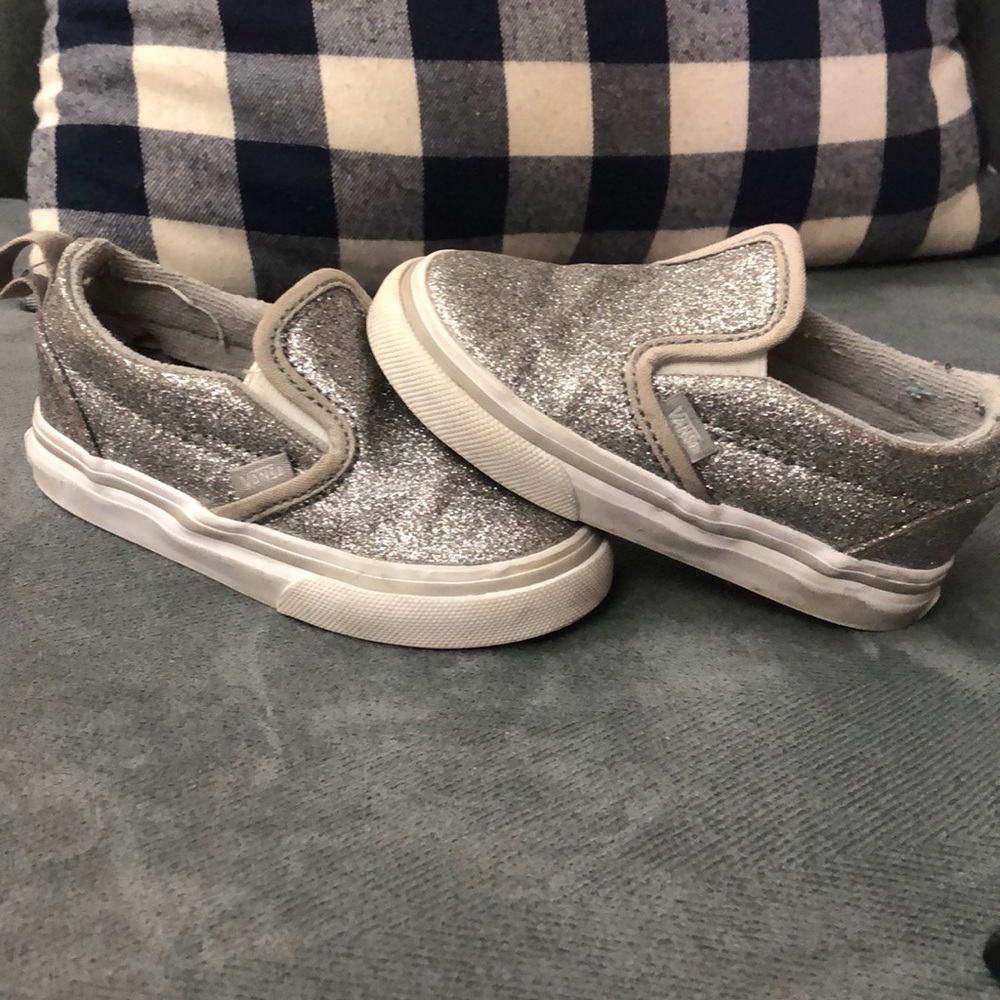 Toddler Glitter Vans, size 5.5 EUC
